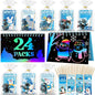 24 Pack Winter Scratch Art Party Favors for Kids - Rainbow Scratch Paper Snowflake Penguin Scratch Off Cards Frozen Birthday Goodie Bags Stuffers - Return Christmas Gifts DIY Classroom Prizes