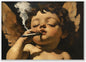 1000-piece Little Angel's Rebellion - Cupid Smoking Adult Wooden Puzzle, Intellectual Challenge, Stress-Relieving Puzzle, Relaxing Family Activity, Decoration, Size: 29.5 x 19.7 in