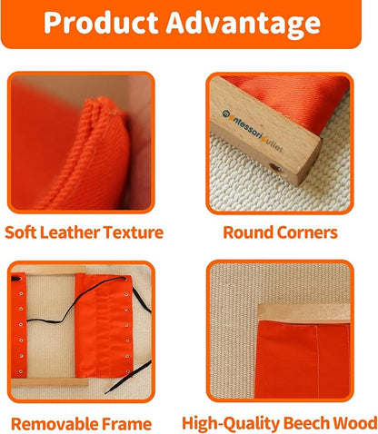 MONTESSORI OUTLET Lacing Frame | Practical Life Material for Toddlers & Preschoolers, Develop Fine Motor Skills & Independence (Ages 3-6)