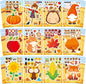 Aowplc 48 Sheets Fall Make a Face Stickers, 12 Designs Fun Fall Crafts for Kids, Autumn Festival Party Favors, Classroom Activities & Games