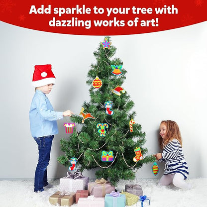 Skillmatics Foil Fun - Christmas Ornaments, Mess Free Art for Kids, Festive Holiday Craft Kits, DIY Decor Creative Activity, Gifts for Girls & Boys Ages 4, 5, 6, 7, 8, 9, and Up