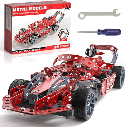 Lucky Doug Building Kit Model Car Set - STEM Project Building Toys for Kids Ages 8-12, Assembly Building Vehicle for Boys 8 9 10 11 Years Old