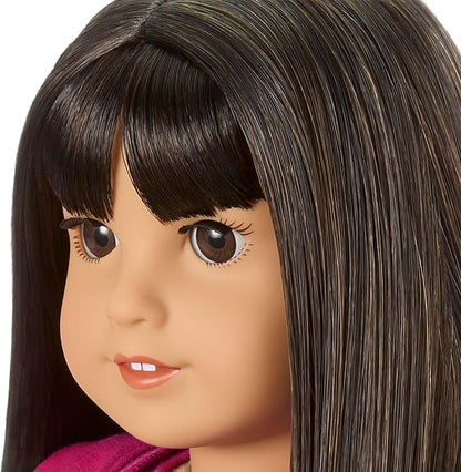 American Girl Truly Me 18-inch Doll #130 with Brown Eyes, Straight Black-Brown Hair, Light-to-Medium Skin, for Ages 6+