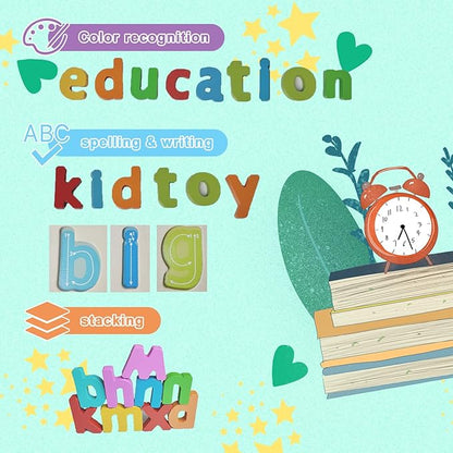Alphabet Puzzle - montessori Wooden Puzzles for Toddlers 1-5 | abc Alphabet Puzzles Learning Toys for toddlers toddler learning toys Preschool Educational Gift for kids Lowercase Letter Puzzle