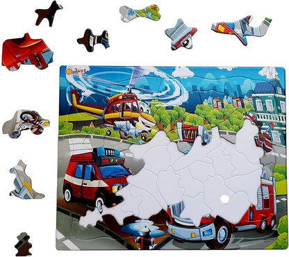Just Smarty Fire Truck Toddler Puzzles for Boys and Girls | Fire Truck Toy 52 Pieces Jigsaw | Firefighter Puzzle | Firefighter Kids Great Gift | Kids Toy Ages 4-6 | Puzzles for 5 Year Olds