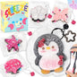 Fidget Squeeze Toys Set 5PCS, Squishies Sensory Toys Includes Penguin Starfish Seashell Flower Butterfly for Stress Relief, Sticky Toys Party Favors Birthday for Kids Teens