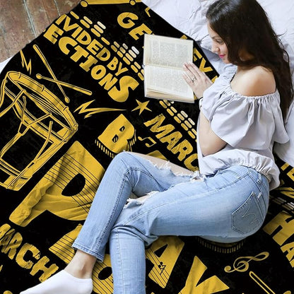 Marching Band Gifts Blanket for Teens, Band Director Gifts for Marching Band Students, Band Flannel Blanket for Men/Women, Rock Band Blanket 50 * 60" Birthday Thanksgiving Gift