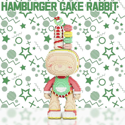 Rabbit Animal Micro Building Blocks Set for Adults Cute Large Sets Toys Gift Kids 7550 Pieces 55cm High Series