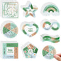 Libima 72 Pieces Anxiety Sensory Stickers Textured Stickers Fidget Mindfulness Sticker School Counselor Supplies Adult Sensory Items Anxiety Relief, 9 Styles(Fresh Color)
