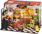 ROBOTIME Miniature House Kit DIY Mini Garage Workshop Tiny Model House Building Kit with LED Decorative Craft for Adults Hobby Gift