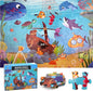 Floor Puzzle for Kids Underwater Jigsaw Large Puzzles 35 Piece for Toddler Children Learning Preschool Educational Intellectual Development Toys 3-5 4-8 Years Old Gift for Boys and Girls