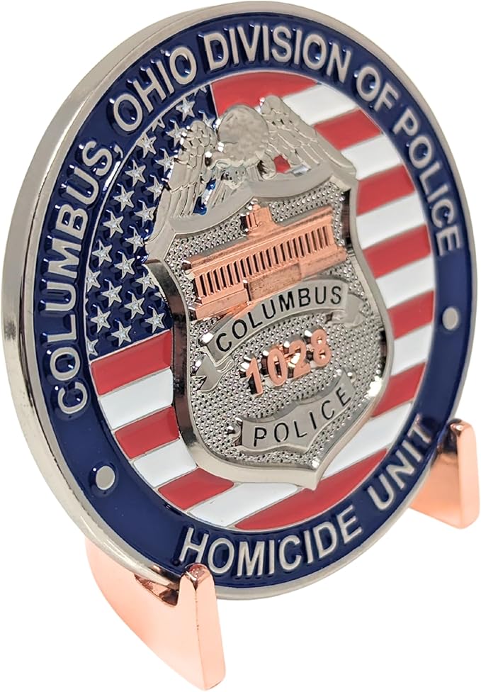 Generic Military Challenge Coin Display Stand - Solid Metal with Anodized Finish - US Vet. Business (Copper)