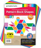 882 Pcs Pattern Block Shapes Math Manipulatives for Learning Multicolor Triangles, Squares, Hexagons, and more Easy-Punch Paper Shape Cutouts in 7 Bright Colors US Made Card Stock