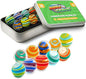 Marble Genius Collectors Marbles, Ribbons, 16mm (⅝ Inch), 10 Handmade Glass Marbles, Gifts for Marble Lovers, Gifts for Kids Ages 3+