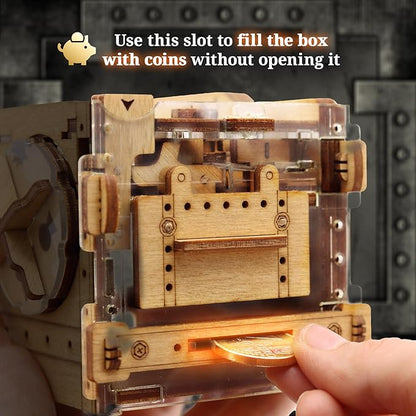 iDventure A-Maze-ing Safe - Marble Run Money Puzzle Box - Tricky Gift Packaging - 3D Puzzle for Adults - Escape Room Game - Brain Teaser - Birthday Gift Gadget for Men and Women - Treasure Box