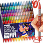 ARTISTRO 120 Dual Tip Brush + Fine Acrylic Paint Pens Ideal for Calligraphy - Paint Markers for Fabric, Rock, Glass, DIY - Stocking Stuffers, Christmas Gift Idea for Teens, Grandkids, Kids
