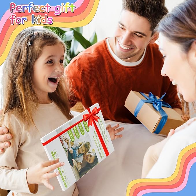 10 Inch LCD Writing Tablet - Colorful Electronic Drawing Pad & Doodle Board for Kids Ages 3-8, Erasable Educational Toy, Birthday and Christmas Gift for Girls and Boys (Blue)