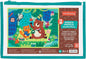 Mudpuppy Woodland Picnic – 12 Piece Puzzle with Reusable Zipper Pouch Featuring Colorful and Fun Illustrations of Forest Animals Perfect for Easy Storage and Travel