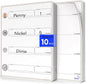 SCRIBBLEDO Coin Practice 9”x12” Small White Board Dry Erase Sheets Math Manipulatives 2nd Grade Money Learning Homeschool Supplies Teacher Students Classroom Pack of 10 Sheets