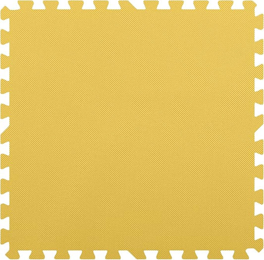 FlooringInc's 1/2" Soft Non-Toxic Baby Play Mat, Toddler Playmat, Colorful Puzzle PlayMat, Floor Mats for Kids & Babies, EVA Foam Interlocking Tiles for Nursery & Playroom | Yellow, 15 Tiles, 60 Sq/Ft