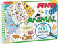 Find The Animal Sticker Book, Sticker Book for Kids, Include 20 Theme, Over 400 Animal Stickers for Kids, Toddler Educational Toys