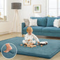 Baby Play Mat for Floor Tummy Time Mat Nursery Rug Muscle Mat Area Rug Playroom Rug Tatami Mat 6'7"x4'11" Memory Foam 1.3" Thick Crawling Mat For Babies,Toddlers, Infants, Kids,Floor Mat(Green)