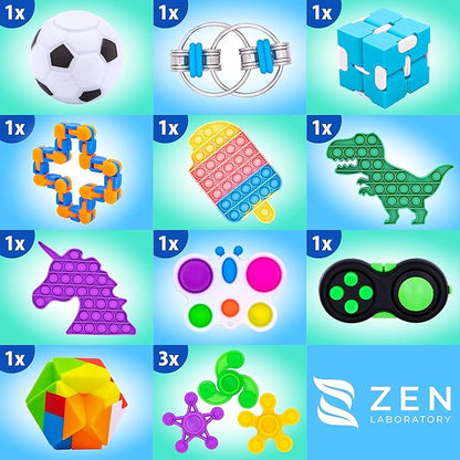 Fidget Toys Pack 50 Pcs – Party Favors for Kids 8-12, Stocking Stuffers for Kids, Bulk Sensory Toys for Classroom Treasure Box Prizes, Goodie Bags, Birthday Gifts