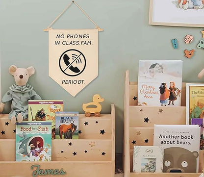 No Phones in Class- Funny Classroom Rules Banner-Teen Teenager-Slang-Middle High School Classroom Decor-Canvas Hanging Pennant Flag Banner Wall Sign Decor-Door Sign