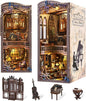 Timeless Melody Book Nook Kit, DIY Miniature Dollhouse Booknook Kit Music, 3D Wooden Puzzle Bookend Bookshelf Insert Decor with LED Light, Mini House Kit for Teens and Adults