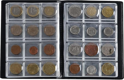 Collection Album 120 Pockets - 3x3cm/1.2x1.2 Inch Coin Holder Book Storage for Money Penny Collectors Green CS0112GR