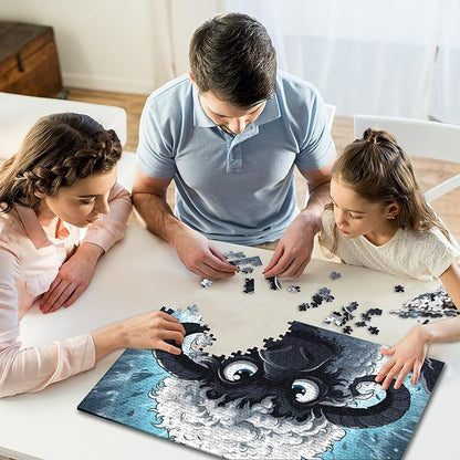 Sheep Thickened Wooden Jigsaw Puzzle for Adults Fun 1000 Piece 3D Animal Toy Intellectual Game Home Decoration Education Game Stress Relief Relaxation and Intelligence 1000pcs (75x50cm)