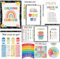 Set 12 Calming Corner Posters for Classroom Must Haves For Teachers, Composition Notebook Classroom Decor, 10x12 Calm Down Corner Supplies, Feelings Chart For Kids Ages 4-8, Feelings Wheel Poster