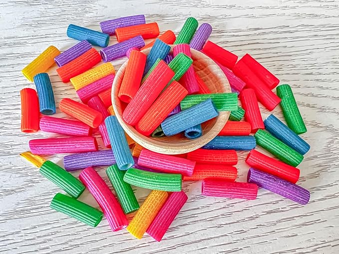 4 Cups of Rainbow Pasta Sensory Bin Filler for Sensory Table