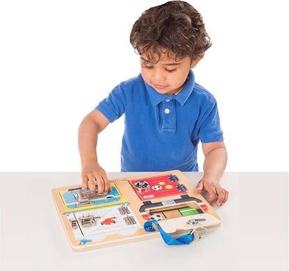 Melissa & Doug Locks and Latches Board Wooden Educational Toy