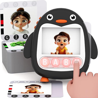 COOVA Word Pop & Talking Flash Cards for Kids Ages 4-8, Matching Letter Game, Spelling Phonics Sight Words Flash Cards Kindergarten & 1st Grade, Pocket Speech CVC Word Games, Learn to Read Toys