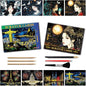 Iskueal Scratch Art Painting Set for Adults – 8 Sheets A4 Rainbow Scratch Paper,Night Scene Engraving Art Kit Creative Craft Art Set for Craft Enthusiasts (Brazilian Statue/Person)