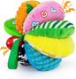 8-in-1 Sensory Balls for Infant Toddlers,Rainbow Fabric Baby Toy for Sensory Development,Montessori Toys for Babies 6-12 Months,8 Different Sensory Tactile Textures with Crinkle Rattle Squeakers
