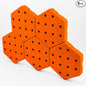 Hexagon Pegboard Tiles, 4.5"x4" each, 5-Pack, Normal-Sized Holes, Make Custom Designs, Easiest to Mount, Expand Existing Pegboard or Fill In Unused Space, Hexboard (Tango Orange, 4 Inch)