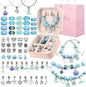 UFU Charm Bracelet Making Kit Girls Beads for Jewelry Making Kit, Unicorns Arts Crafts Gifts Set for Teen Girls Age 5 6 7 8-12, with a Portable Bracelet Organizer Box