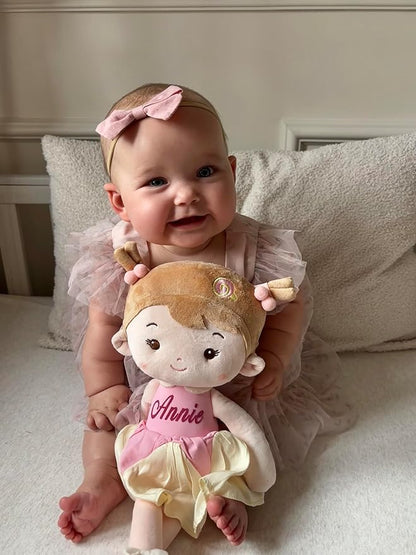 LeyaDoll Soft Baby Doll Toys (16''), My First Baby Rag Doll for 1 Year-Old Girl Birthday Gift, Christmas Plush Toys Gift for Toddler Kids Infants-Princess Lolly