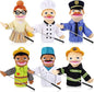 6 Pcs Role Play Hand Puppets Profession Worker Entrepreneur Plush Toys Role-Play Toy Puppets for Kids Storytelling Imaginative Pretend Play Teaching Preschool(Essential Workers)
