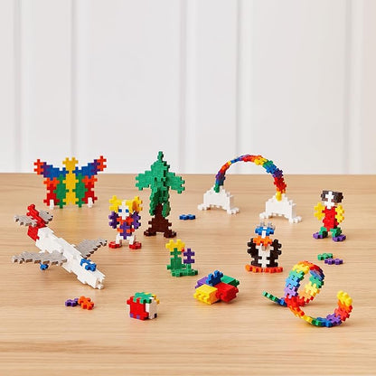 PLUS PLUS - Learn to Build Super Set - Basic Mix, 1,200 Pieces w/ 4 Baseplates - Construction Building Stem / Steam Toy, Interlocking Mini Puzzle Blocks for Kids