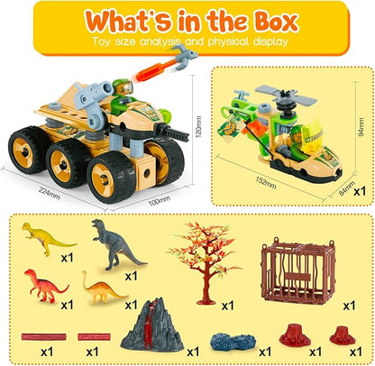 HOMETTER Stem Building Toys, Dinosaur Toys for 5+ Years Old Kids, Engineering Toys Creative Set, Christmas Ideas Gift for Boys Age 5 6 7 8 9 10+ Years Old