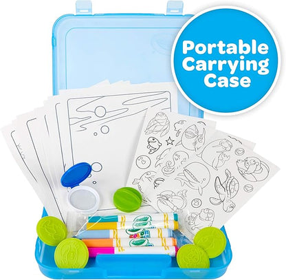 Crayola Color Wonder Mess Free Coloring Activity Set (30+ Pcs), Holiday & Christmas Gift for Toddlers, Travel Art Kit with Markers, Stamps, and Stickers, Ages 3+