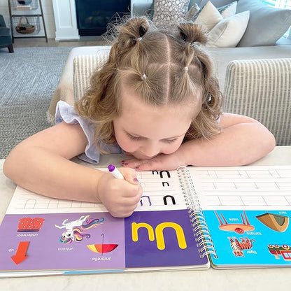 BenBen Preschool Learning Activities, 52 Pages, Tracing Books for Kids Ages 3-5, Kindergarten Workbooks, Toddler Writing Practice, Pre K Busy Book Educational Toys, Autism Learning Materials