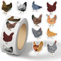500Pcs Waterproof Chicken Stickers, Cute Vinyl Decals for Water Bottles, Phones, Laptops, Hydro Flasks, Teens Boys Girls School DIY Crafts, Durable Aesthetic Stickers