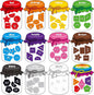 12 Pieces Magnetic Color Sorting Toys, 60 Color & Shape Magnets, Early Educational Sorting Set for Refrigerator Whiteboard Baby Toddlers Kids