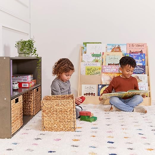 ECR4Kids Single-Sided Book Display, Classroom Bookshelf, Natural
