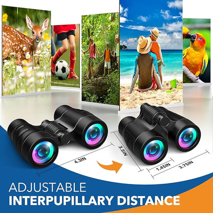 Boy Toys Ages 3-8: Kids Binoculars with Bird Watching Manual 4 5 6 7 8 Year Old Boys Girls Christmas Birthday Gifts Outdoor Travel Binoculars Toy for Kid Age 4-6 Toddler Camping|Hiking Toys