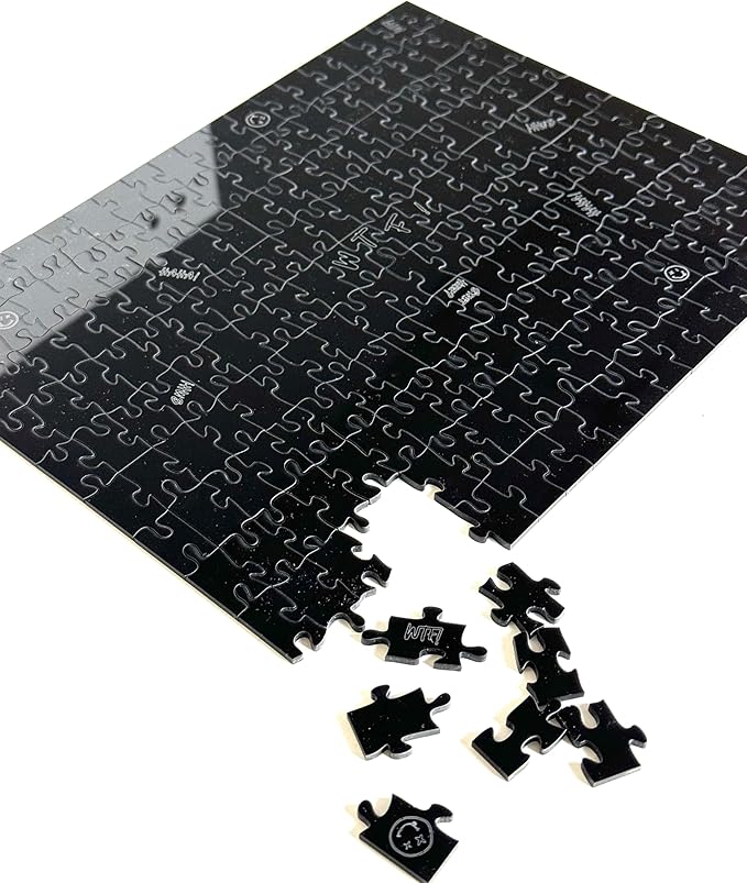 The Clearly Impossible Puzzle ® 100, 200, 500, 1000 Pieces Hard Puzzle for Adults Cool Funny Difficult Puzzles Clear Hardest - (200 Piece WTF Edition)